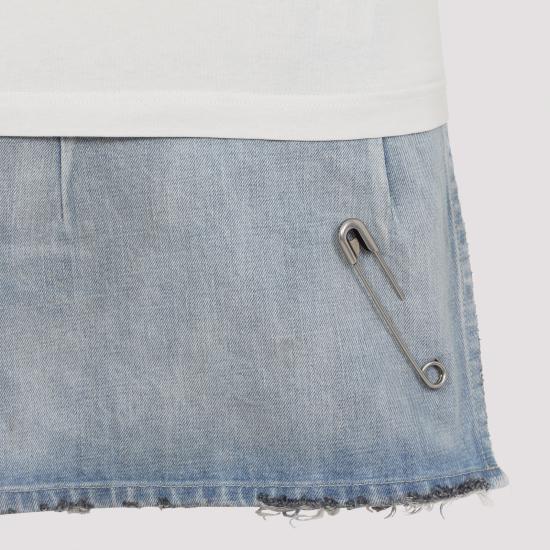 BALENCIAGA Women Short Skirts 838726 TSWB9 4200 LIGHT BLUE_5
