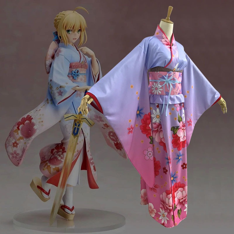 Fate My King Saber Qing コスプレ衣装 浴衣 振袖 和風 着物 女性 Fate My King Saber Qing コスプレ衣装 浴衣 振袖 和風 着物 女性