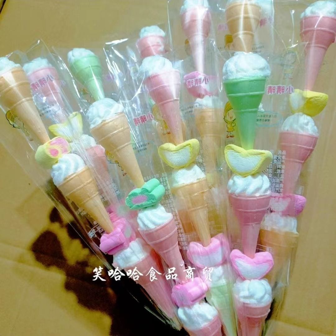 マシュマロサンドイッチ ジャム アイス クリーム コーン 大きい かわいい 子供向けスナック