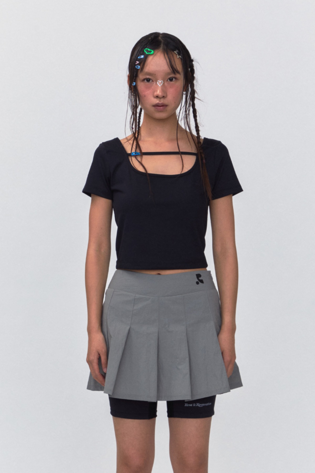 [REST & RECREATION] Tシャツ RR STRAP CROP TOP (3color) Rest & Recreation/RR STRAP CROP TOP（Tシャツ/カットソー