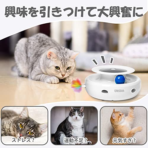 通販 人気 Orsda 電動 おもちゃ 猫 猫じゃらし 自 猫おもちゃ 一人遊び 2in1一体式 猫ボール 自動 その他 Truthprofoundationindia Com