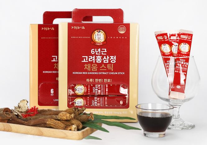 庭園人参 6年根 高麗紅参錠 満たすスティック 10g 100包 1個