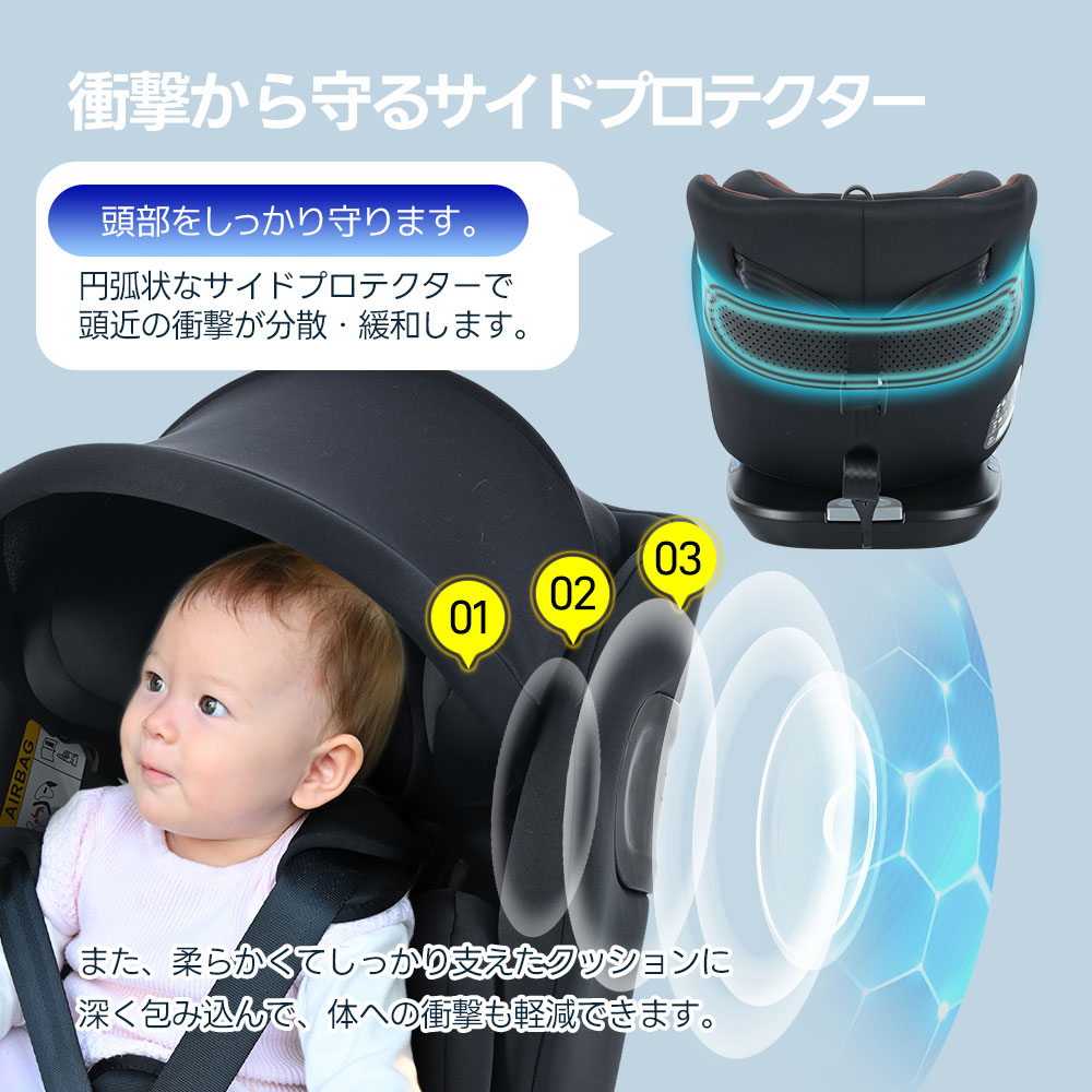 【トップテザー】チャイルドシート 新生児 ISOFIX 0歳12歳 360度回転式 40150cm ジュニアシート 調節可能 洗える キャノピー付き ベビーシート ドリンクホルダー付き 出産祝い