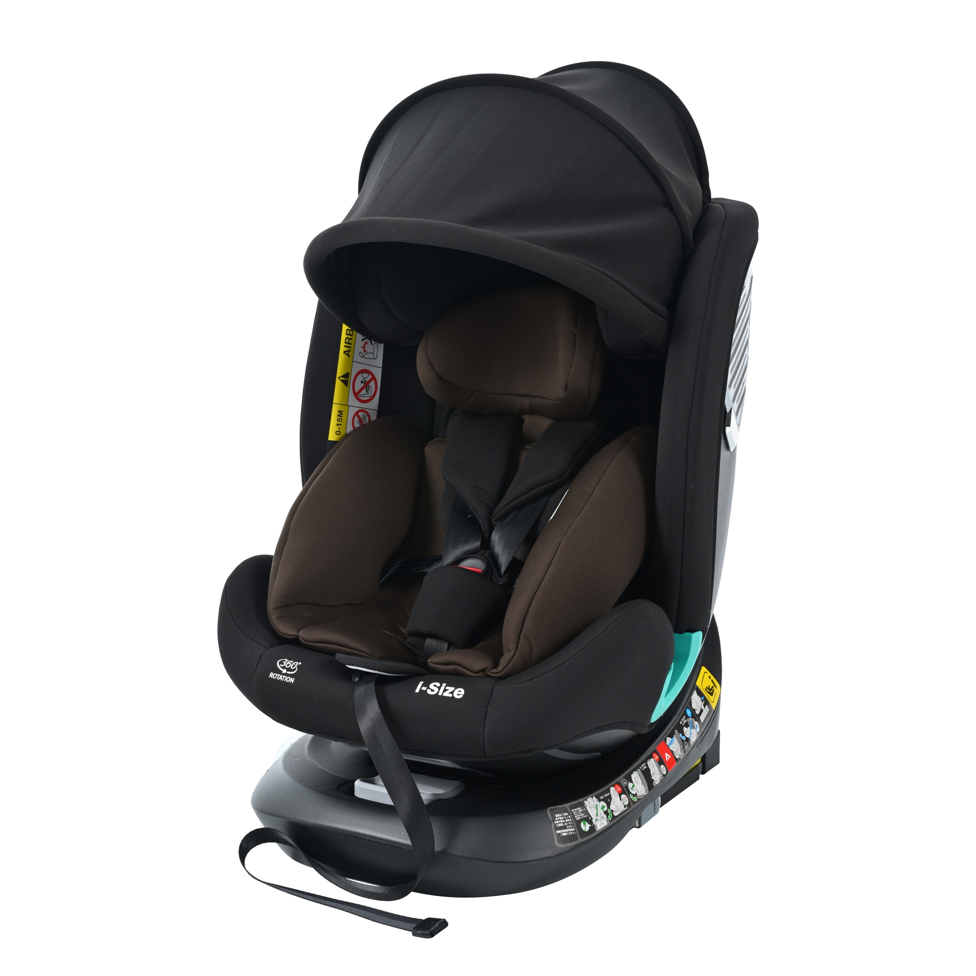 トップテザー】チャイルドシート 新生児 ISOFIX 0歳～12歳 360度回転式