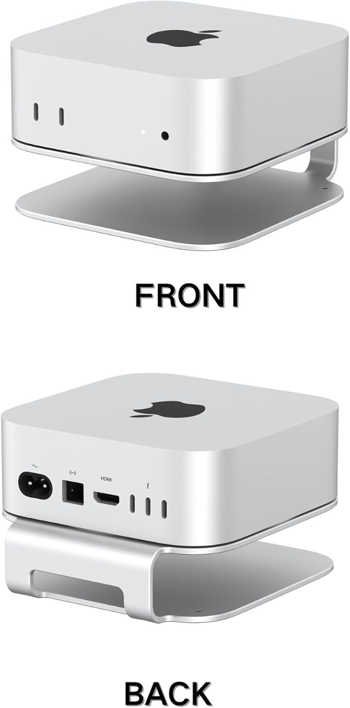 Mac mini M4スタンド アルミマウント 2024 / Pro用 冷却内蔵 電源ボタンへのアクセス 滑り止め アクセサリー(シルバー) Mac mini M4スタンド アルミマウント 2024 / Pro用 冷却内蔵 電源ボタンへのアクセス 滑り止め アクセサリー(シルバー)