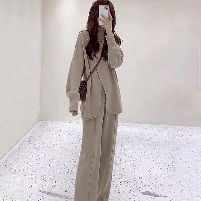 【急速出荷!】秋冬 新作 おしゃれ 気質 レディースセットアップ ニット アウター 二点セット 上下セット セーター 【急速出荷!】秋冬 新作 おしゃれ 気質 レディースセットアップ ニット アウター 二点セット 上下セット セーター