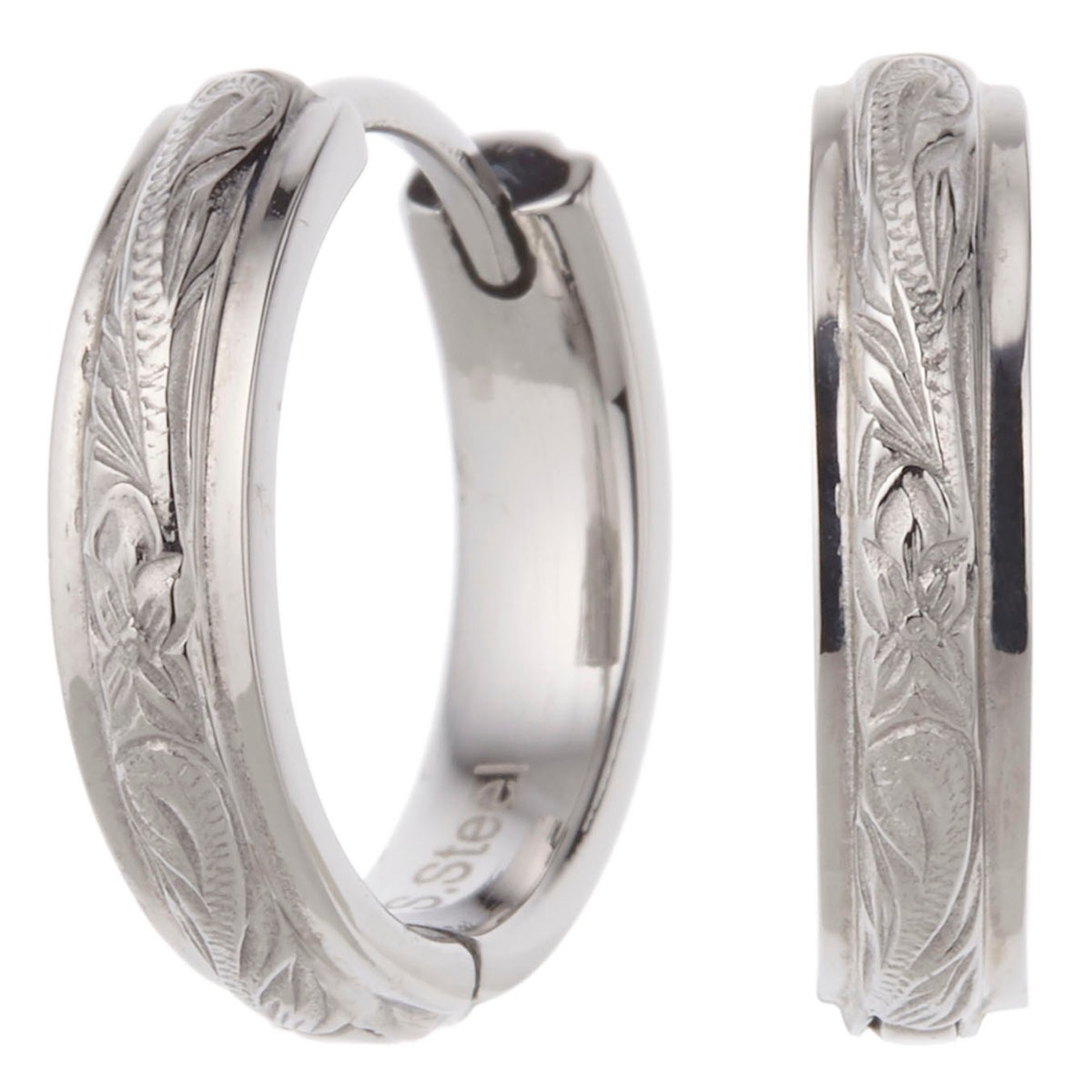 フープピアス メンズ ハワイアンジュエリー サージカルステンレス 両耳用 リングピアス マイレ 波 フープピアス メンズ ハワイアンジュエリー サージカルステンレス 両耳用 リングピアス マイレ 波