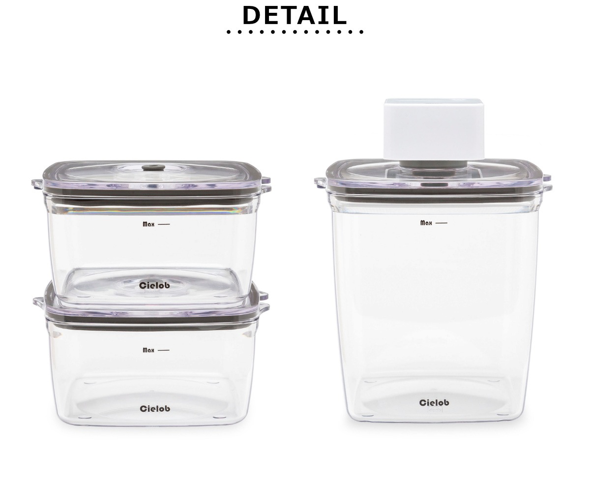保存容器 1L 2.5L Cielob 真空キャニスター スクエア 4点セット セーロブ キャニスター 真空保存容器 密閉容器 真空 保存 容器 密閉 1000ml 2500ml プラスチック 保存容器 1L 2.5L Cielob 真空キャニスター スクエア 4点セット セーロブ キャニスター 真空保存容器 密閉容器 真空 保存 容器 密閉 1000ml 2500ml プラスチック