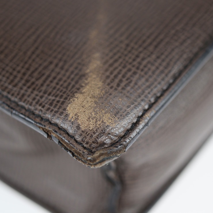 LOEWE ロエベ ブリーフケース ビジネスバッグ レザー ブラウン シルバー金具 2WAY 書類鞄 ショルダーバッグ【本物保証】 LOEWE ロエベ ブリーフケース ビジネスバッグ レザー ブラウン シルバー金具 2WAY 書類鞄 ショルダーバッグ【本物保証】