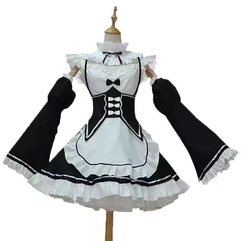 ゼロから始める異世界生活 ラムレム メイド服 コス衣装 フルセット コスプレ衣装 女性 ロリータ衣装 ゼロから始める異世界生活 ラムレム メイド服 コス衣装 フルセット コスプレ衣装 女性 ロリータ衣装