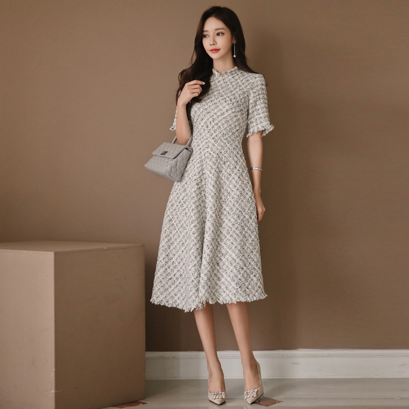 レディース ワンピース フレアスカート 膝下 半袖 ラウンドネック Aライン アシンメトリー レディース ワンピース フレアスカート 膝下 半袖 ラウンドネック Aライン アシンメトリー