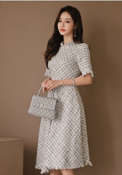 レディース ワンピース フレアスカート 膝下 半袖 ラウンドネック Aライン アシンメトリー レディース ワンピース フレアスカート 膝下 半袖 ラウンドネック Aライン アシンメトリー