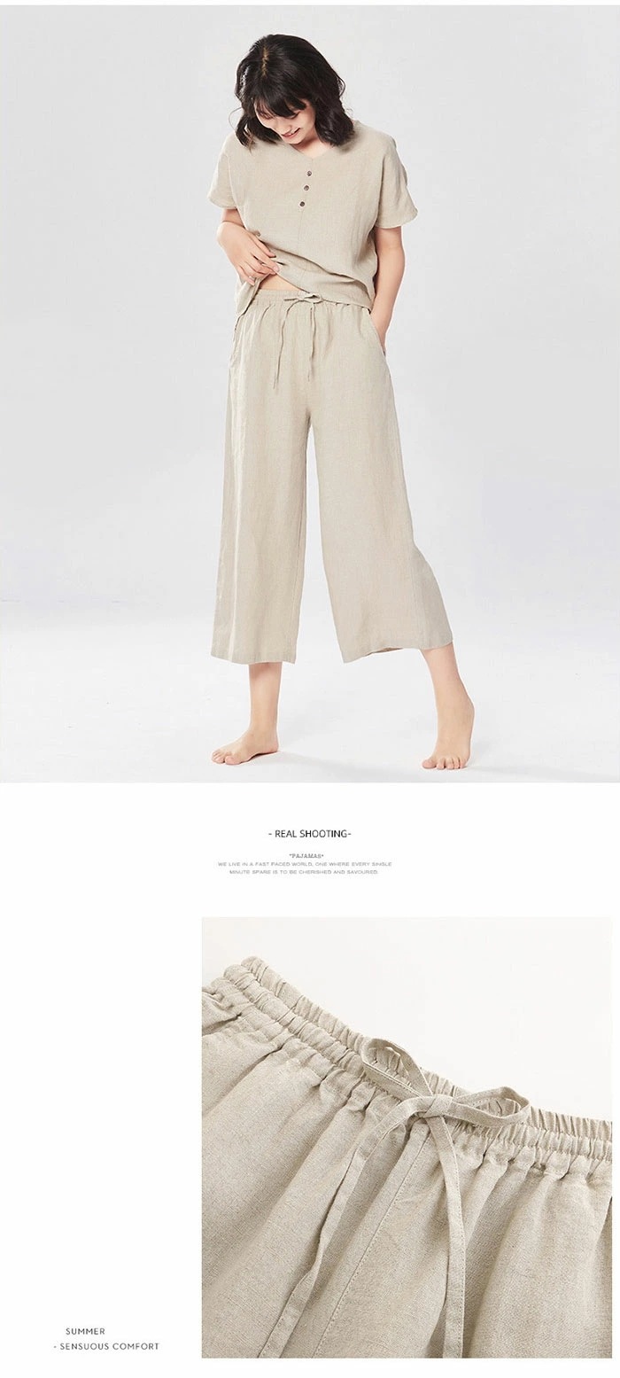 【お得 激安販売！】リネンパンツ レディース 麻100% イージーパンツ サルエルパンツ 9分丈 綿麻 ゆったり 新品 スラックス きれいめ クロップドパンツ ウエストゴム テーパードパンツ 無地 美