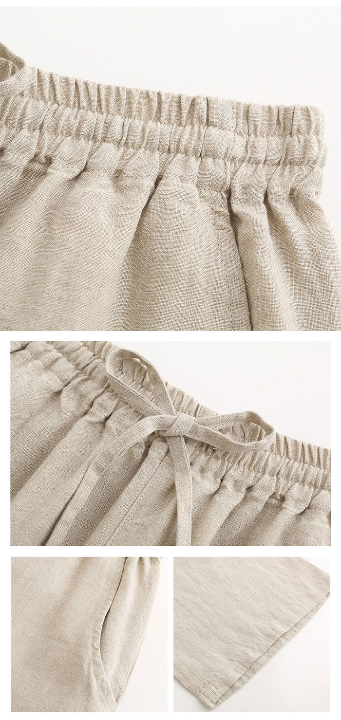 【お得 激安販売！】リネンパンツ レディース 麻100% イージーパンツ サルエルパンツ 9分丈 綿麻 ゆったり 新品 スラックス きれいめ クロップドパンツ ウエストゴム テーパードパンツ 無地 美