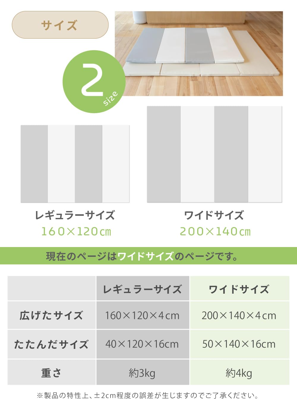 (ケラッタ) プレイマット 折りたたみ 赤ちゃん 1級防音 防水 厚手 (ホワイト, 200×140) (ケラッタ) プレイマット 折りたたみ 赤ちゃん 1級防音 防水 厚手 (ホワイト, 200×140)