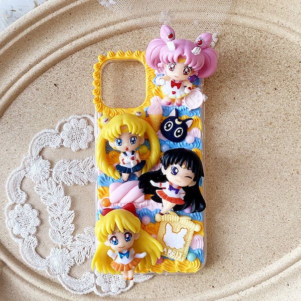 Qoo10] ハンドメイド iPhoneデコケース 美