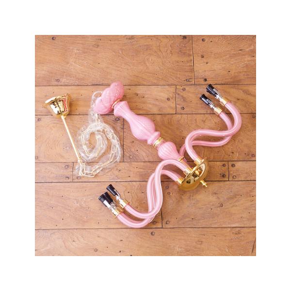 シャンデリア ピンク 姫系 ガーリー フェミニン 女の子 led対応 照明 おしゃれ ヨーロピアン 北欧 クラシック 上品 高級感 豪華 電気