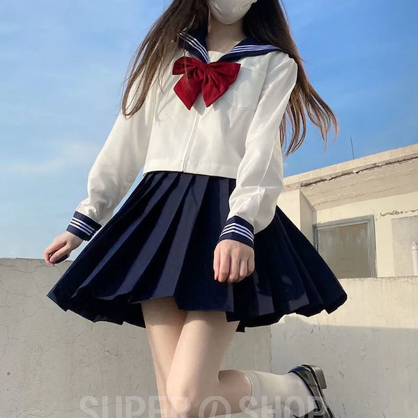 【最安値挑戦】急速出荷！3点セットJK制服 学生服 セーラー服 女子制服 ミニスカート JK制服スカート セットアップ プリーツスカート チェック  スカート 女子学生服 制服 文化祭 学园祭 高校生