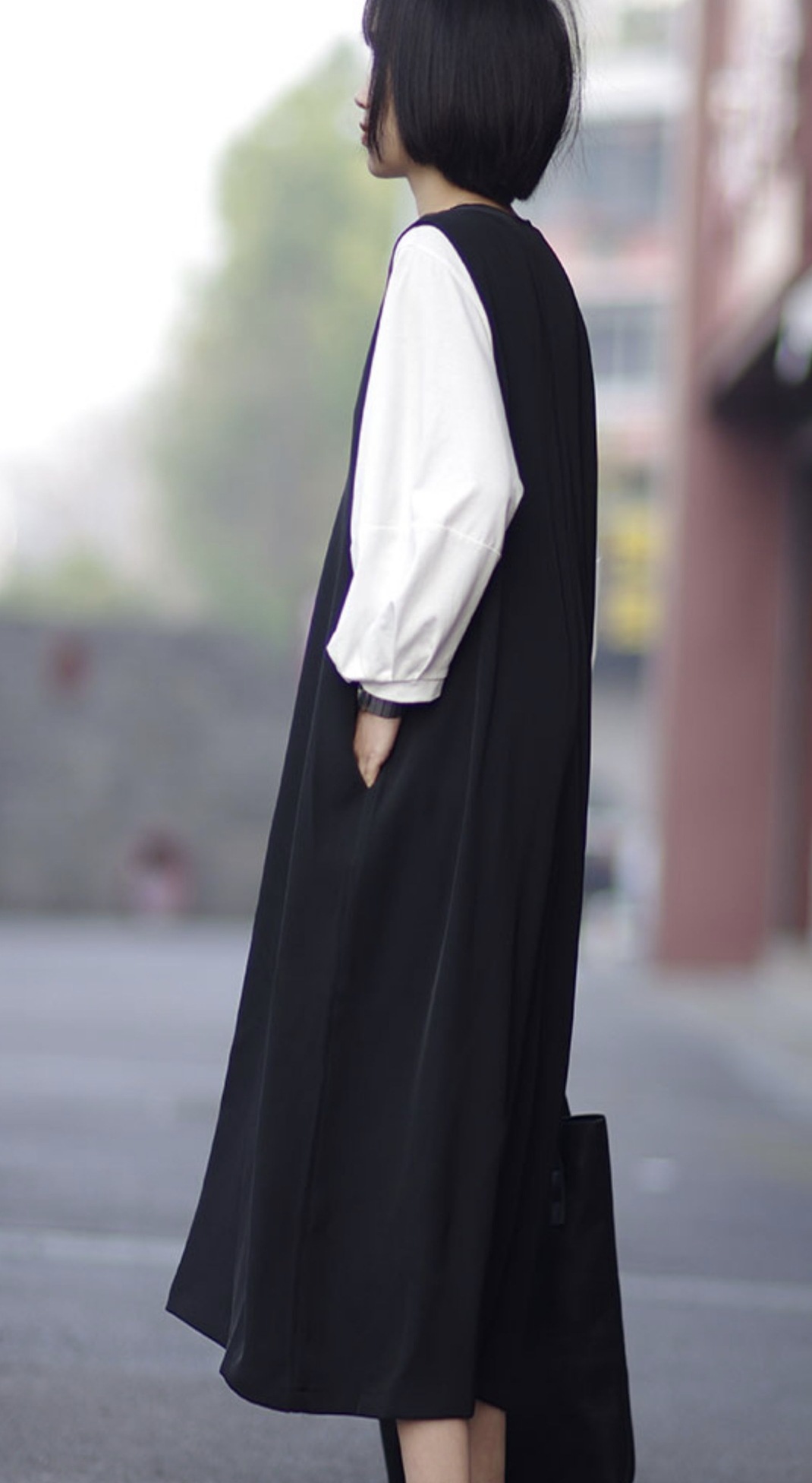 トップス ワンピース オールインワン ロングスカート フレアワンピース ロング ロング丈 袖あり 長袖 ボリューム袖 ドルマンスリーブ ラウンドネック フレア ストレート ワイド プルオーバー 綿