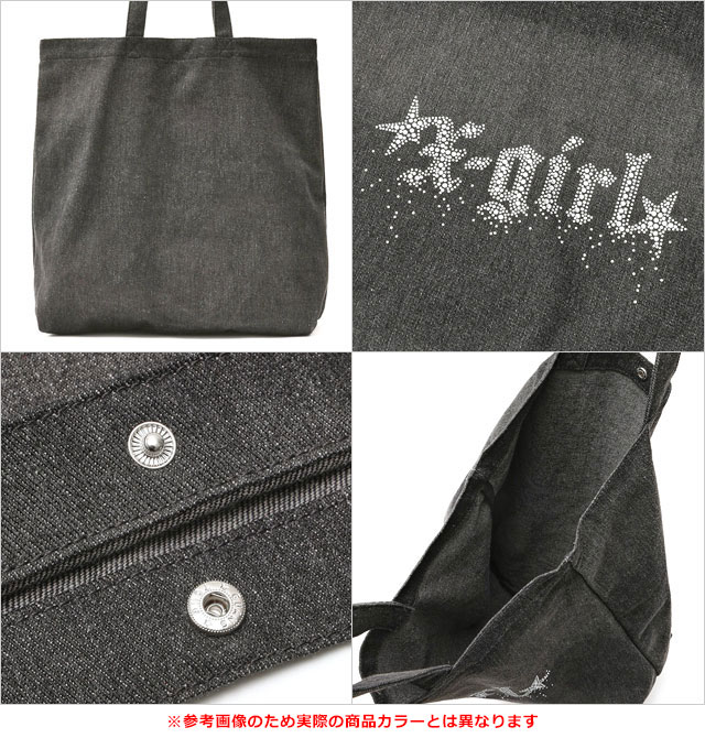 ラインストーン スターダストロゴ トートバッグ [105252053001] レディース 鞄 肩掛け LtINDIGO ライトインディゴ 正規取扱店