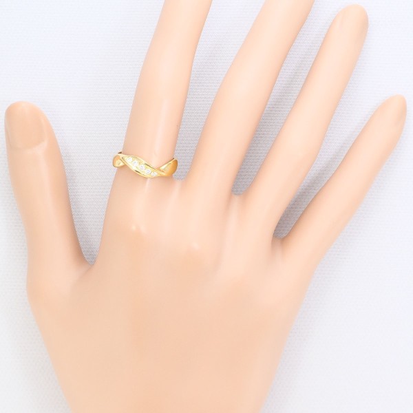 K18 18金 YG イエローゴールド リング 指輪 11号 ダイヤ 0.12 ジュエリー 中古 K18 18金 YG イエローゴールド リング 指輪 11号 ダイヤ 0.12 ジュエリー 中古