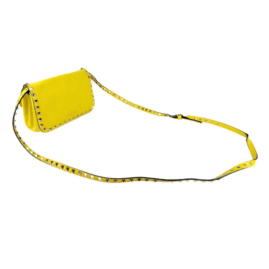 ヴァレンティノ ガラヴァーニ Valentino Garavani ショルダーバッグ レザー イエロー レディース z4523 ヴァレンティノ ガラヴァーニ Valentino Garavani ショルダーバッグ レザー イエロー レディース z4523