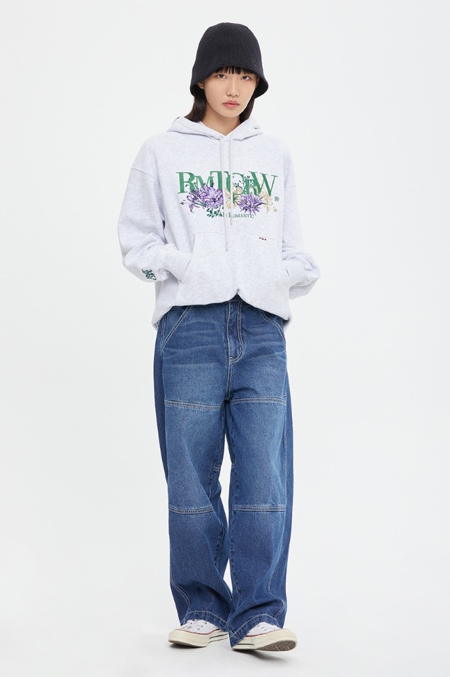 ROMANTIC CROWN】RECENT LOGO FLOWER HOODIE