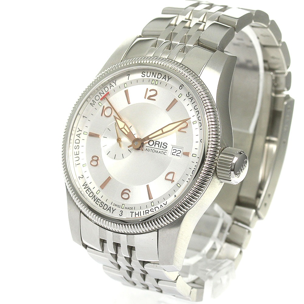 オリス ORIS 7629-40 ビッククラウン ポインターデイト 自動巻き メンズ 美品 _847315【中古】
