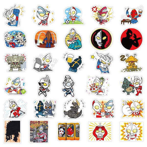 Qoo10] 60枚 ウルトラマン ステッカー ごほう