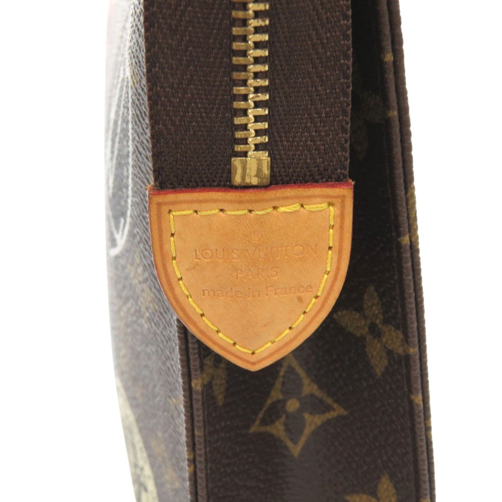 美品 ポッシュ トワレ ワールドツアー モノグラム M41438 クラッチバッグ モノグラムキャンバス ブラウン LV 1264【中古】 ユニセックス 美品 ポッシュ トワレ ワールドツアー モノグラム M41438 クラッチバッグ モノグラムキャンバス ブラウン LV 1264【中古】 ユニセックス