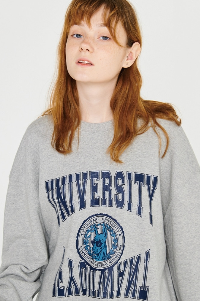 IFYOUWANT】UNIVERSITY BIG LOGO MTM
