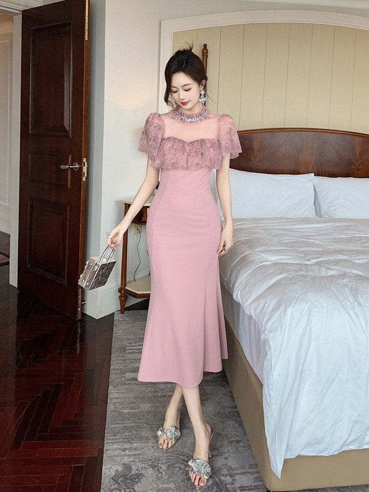 JY.上品 2024夏新品 フリル チュールドッ マーメイド ピンク パーティー キャバ 大人 同窓会 披露宴 卒業式 結婚式 演奏会 ウェディング 二次会 メガ割 JY.上品 2024夏新品 フリル チュールドッ マーメイド ピンク パーティー キャバ 大人 同窓会 披露宴 卒業式 結婚式 演奏会 ウェディング 二次会 メガ割