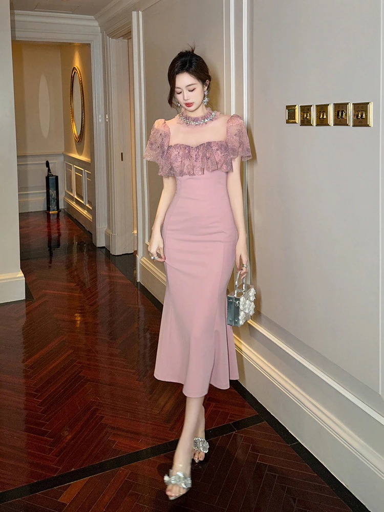 JY.上品 2024夏新品 フリル チュールドッ マーメイド ピンク パーティー キャバ 大人 同窓会 披露宴 卒業式 結婚式 演奏会 ウェディング 二次会 メガ割 JY.上品 2024夏新品 フリル チュールドッ マーメイド ピンク パーティー キャバ 大人 同窓会 披露宴 卒業式 結婚式 演奏会 ウェディング 二次会 メガ割