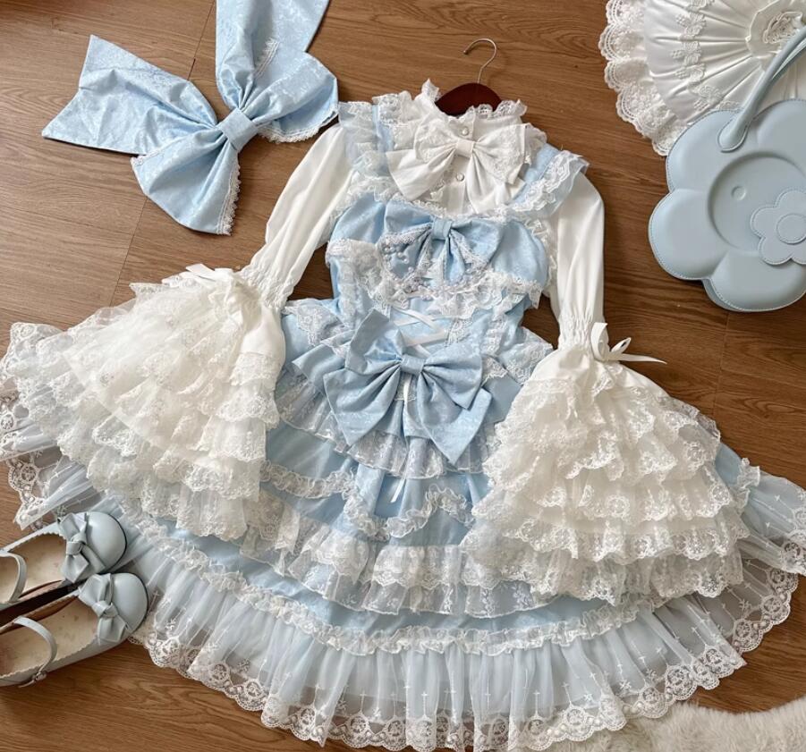 ジャンパースカート ロリータワンピース フリルワンピース 甘ロリータ 甘ロリ ロリータ風ワンピ エレガント Lolita 華やか ロリータ服 リボン チュール 可愛いコスチューム ゴスロリ コスプレ衣 ジャンパースカート ロリータワンピース フリルワンピース 甘ロリータ 甘ロリ ロリータ風ワンピ エレガント Lolita 華やか ロリータ服 リボン チュール 可愛いコスチューム ゴスロリ コスプレ衣