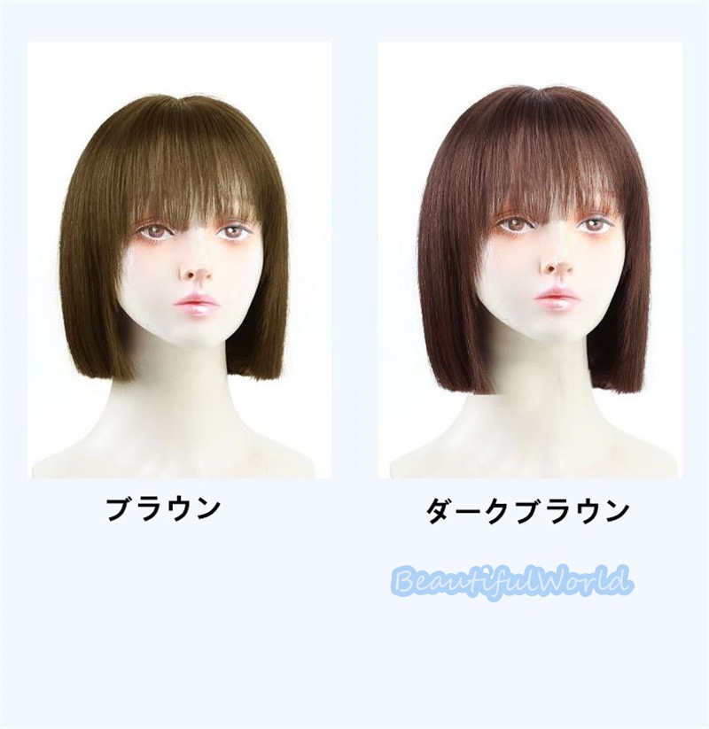 人毛100％ ウィッグ レディース かつら 自然 通気 ショート