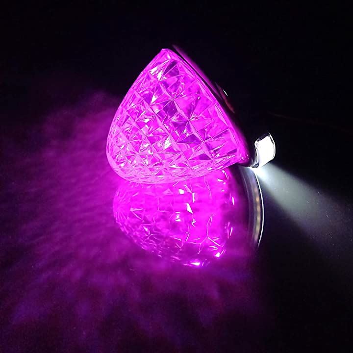 カスタマイズ 12V 24V トラック用 LED マーカーランプ 路肩灯機能付 サイド メッキリング 5面クリスタルカット仕様 22LED 汎用(ピンク, 10個) カスタマイズ 12V 24V トラック用 LED マーカーランプ 路肩灯機能付 サイド メッキリング 5面クリスタルカット仕様 22LED 汎用(ピンク, 10個)