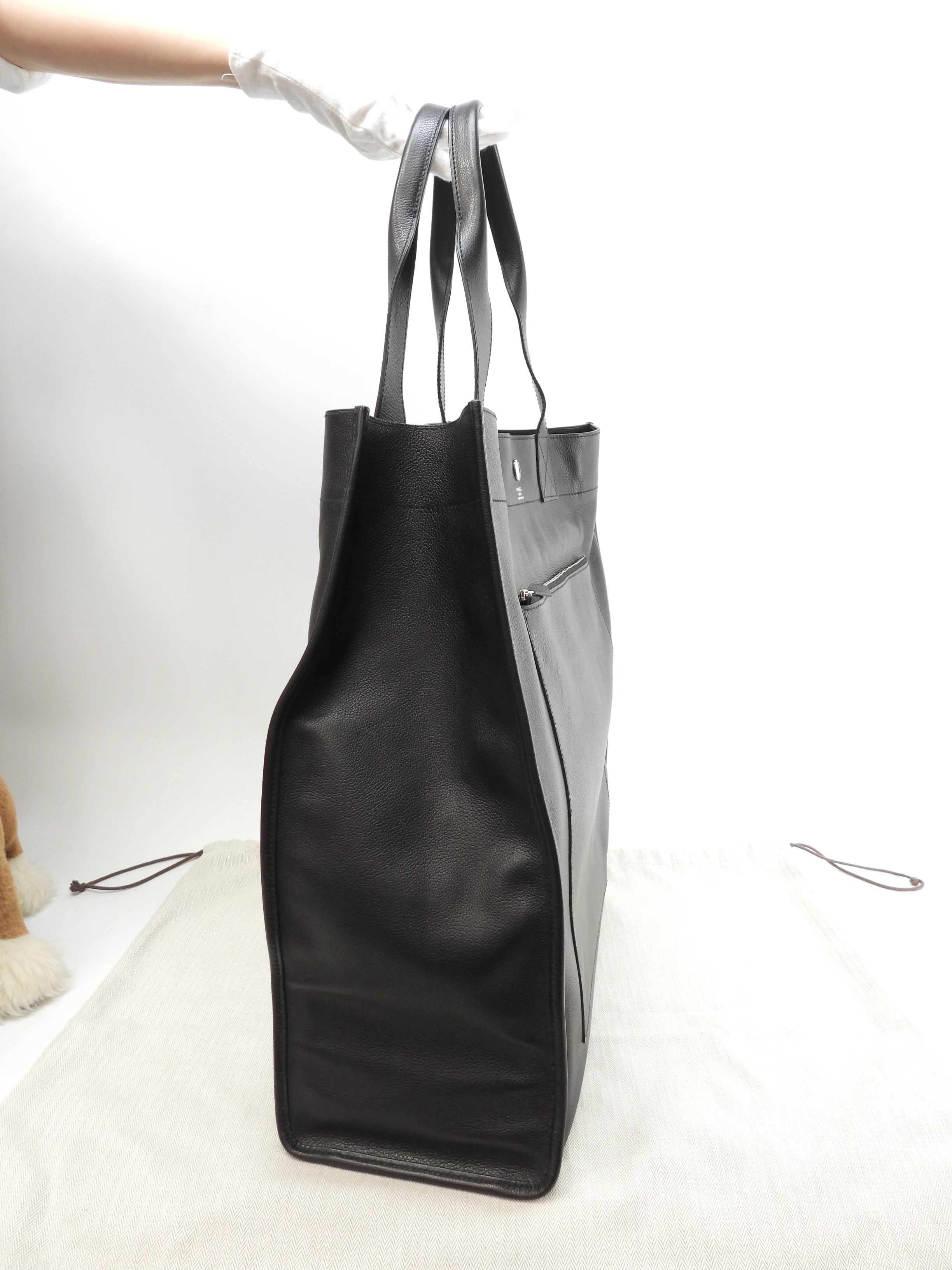 サックベルラン縦長 トートバッグ レザー黒 メンズ ショルダーバッグ@K 2 サックベルラン縦長 トートバッグ レザー黒 メンズ ショルダーバッグ@K 2