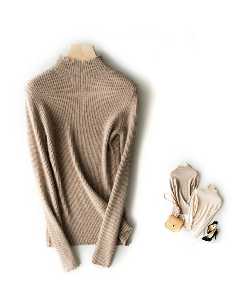 【短納期】セーター レディース ニットセーター ニット 長袖 トップス モックネック トップス 長袖セーター ニットウェア 無地 暖かい 保温性 エレガント 大人女子 カジュアル シンプル 定番 万