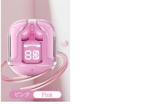 スマホイヤホンピンク 明誠 ワイヤレスイヤホン Bluetooth5.4 iPhone/iPad/Android