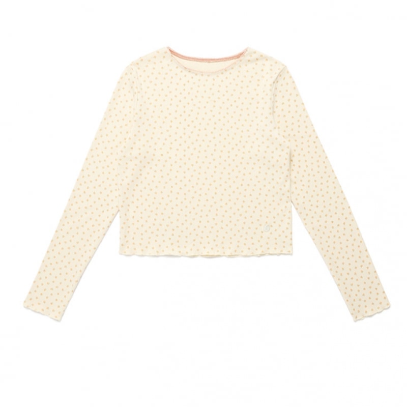ロラローラレースパンチングTシャツベージュ