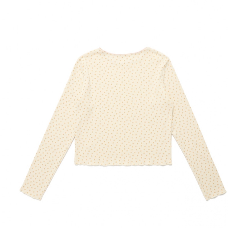 ロラローラレースパンチングTシャツベージュ