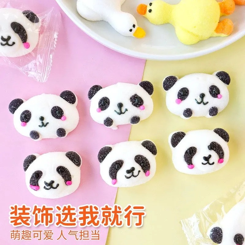 マシュマロ ケーキ デコレーション オーナメント 横たわるアヒル パンダ ウサギ 小さな黄色いアヒル デザート ベーキング インサート 2024