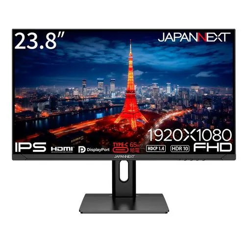 JAPANNEXT JN-IPS238F-H-C65W 【ヤマダデンキ限定】23.8インチ フルHD IPS液晶モニター 高さ調整 ピボット機能搭載 ブラック JAPANNEXT JN-IPS238F-H-C65W 【ヤマダデンキ限定】23.8インチ フルHD IPS液晶モニター 高さ調整 ピボット機能搭載 ブラック