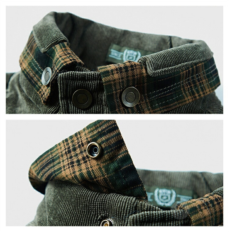 防寒着 ジャケット メンズ 大きいサイズ ネルシャツ 厚手 裏起毛 綿100％ シャツジャケット アメカジ チェックシャツ カジュアルシャツ 長袖シャツ 暖かい バンドカラーシャツ スタンドカラー ボ