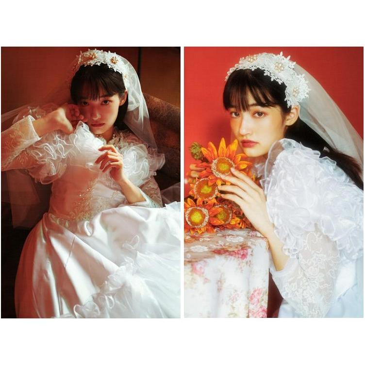 ウエディングドレス花嫁レース袖付き白昭和風前撮りフォトウェディング