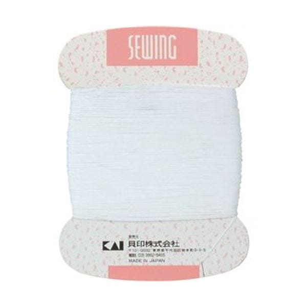 （まとめ）貝印 家庭糸 太口 黒 KM3168 1パック（2個）[x50セット]