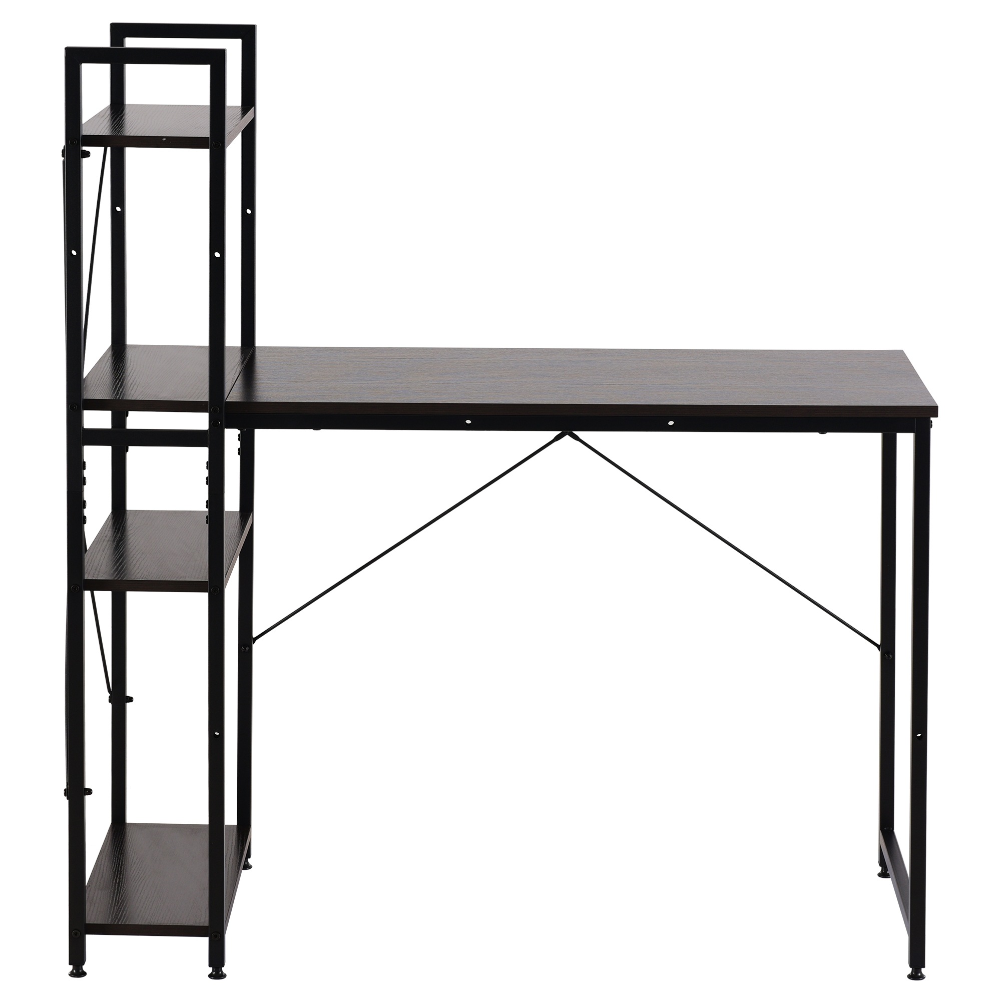 【国内即発送】【人気商品】パソコンデスク ラック付き 調整可能　デスク ワークデスク 木製 学習デスク217