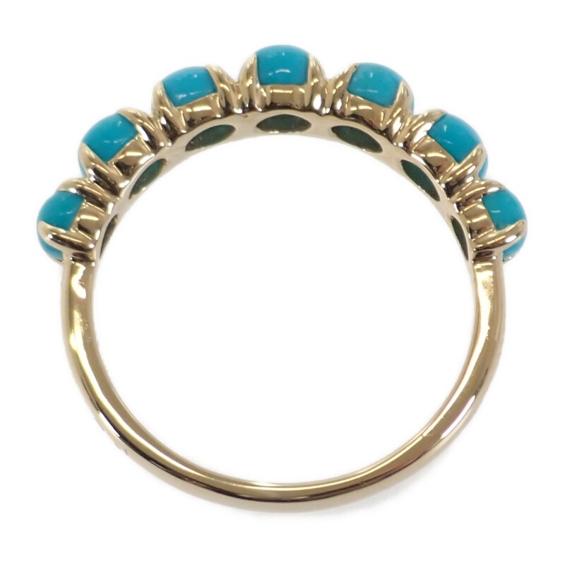 デザイン ジュエリー リング K18イエローゴールド 13号 ターコイズ レディース【Aランク】 デザイン ジュエリー リング K18イエローゴールド 13号 ターコイズ レディース【Aランク】