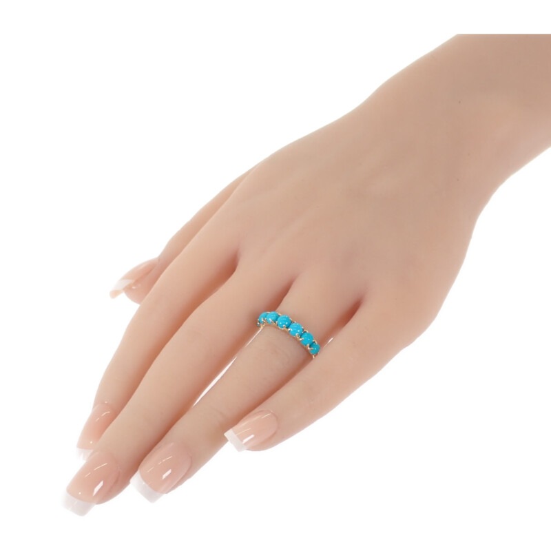 デザイン ジュエリー リング K18イエローゴールド 13号 ターコイズ レディース【Aランク】 デザイン ジュエリー リング K18イエローゴールド 13号 ターコイズ レディース【Aランク】