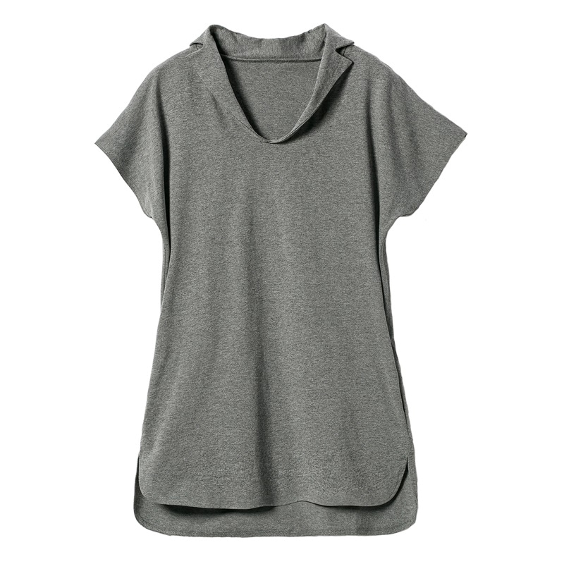 1735. VネックTシャツミニワンピース(グレー)2019 春夏 sale カジュアル 大人カジュアル 通学 普段使い チュニック 女子会 1735. VネックTシャツミニワンピース(グレー)2019 春夏 sale カジュアル 大人カジュアル 通学 普段使い チュニック 女子会